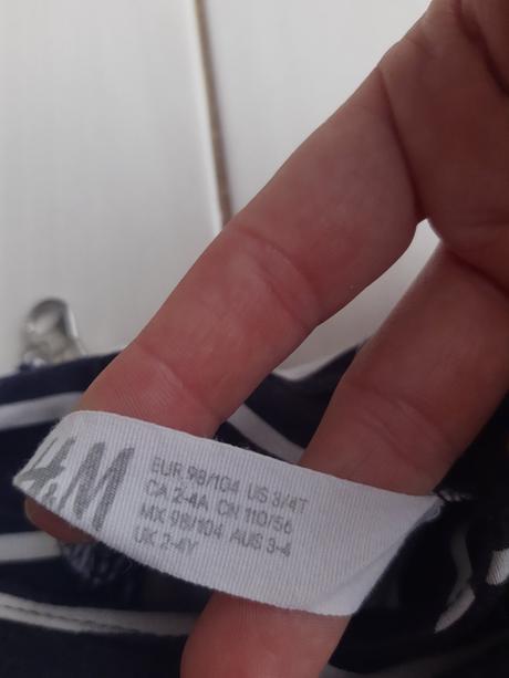 Detské pásikavé šaty 98/104 h&m, h&m,98