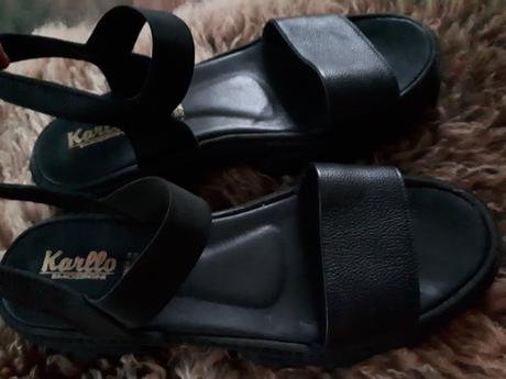 Kožené sandále šlapky, 41