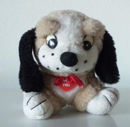 Retro-hračka plyšový psík, 