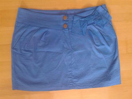 Modrá minisukňa s mašličkou, m