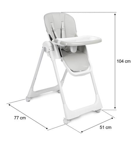 Caretero jedálenská stolička megalo light grey, caretero