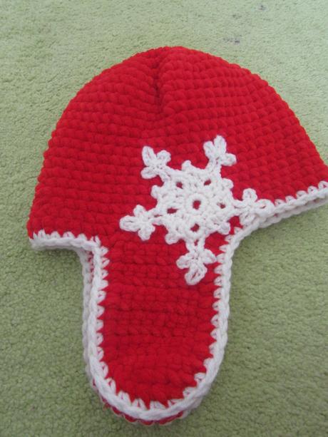 Krásna háčkovaná mäkká vlnená čiapka s vločkami, 98