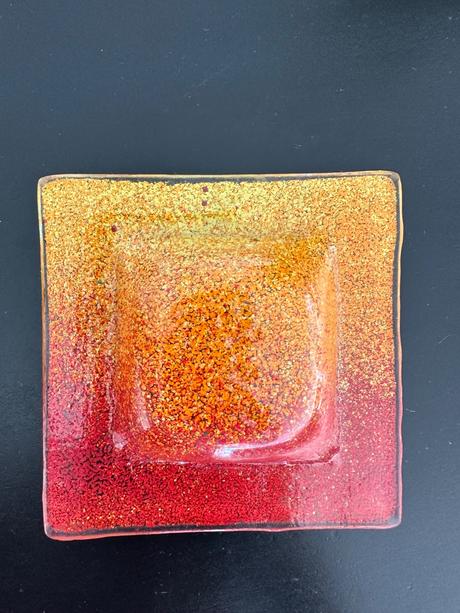 Sklenené tanieriky artdes handmade, 