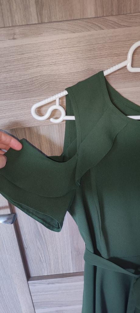 Olivové šaty xs/s, dorothy perkins,s