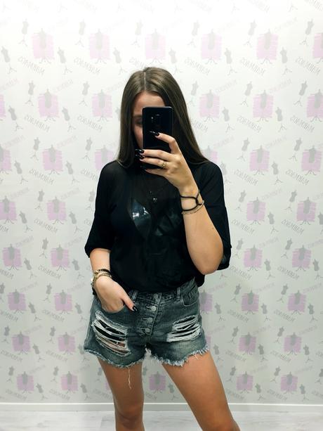 Rifľová podprsenka + playboy top 36, 36