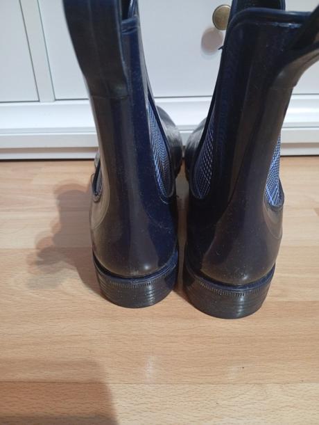 Modré lesklé gumáky č.41, 41