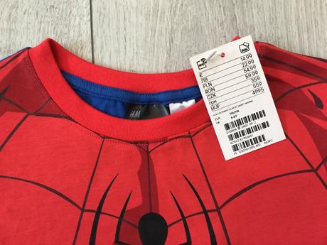 Chlapčenske pyžamo spider-man 6-8 rokov, h&m,122 / 128