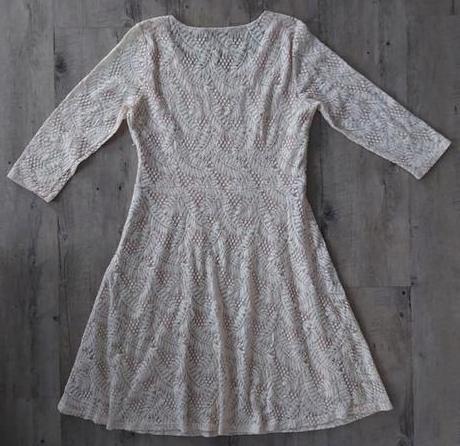 Ružovo-béžové čipkované šaty, house,42