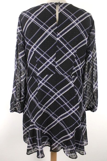 -ľahké volánová sukňa károváné šaty next veľ. 42, next,42