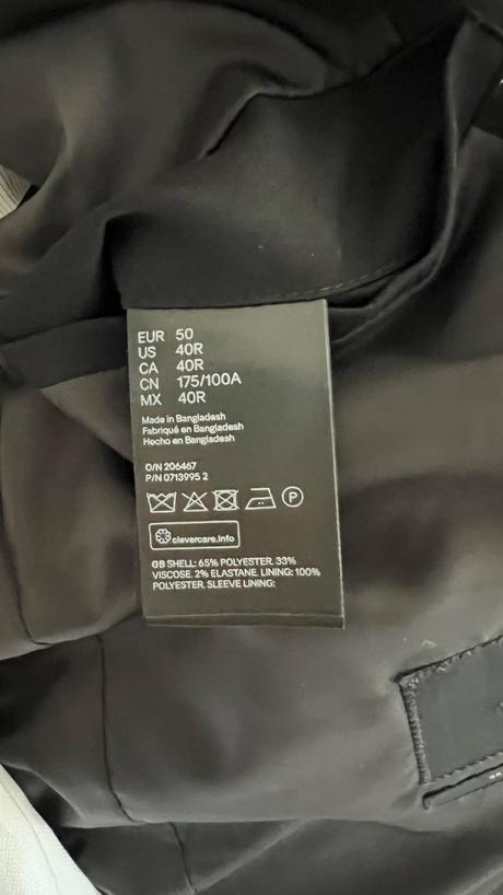 Čierny oblek - jedenkrát oblečený, 50