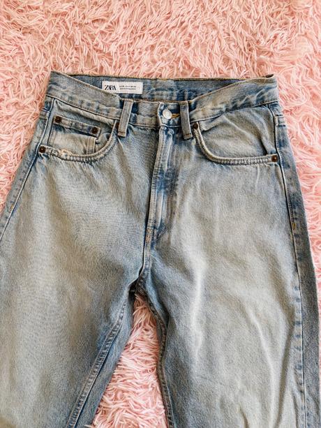 Džínsy s vypraným efektom, zara,36