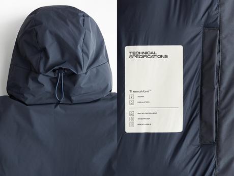 Zimná bunda hm tmavomodrá 1, h&m,l
