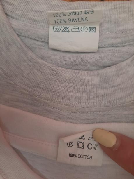 Detské tričko uni- 2 ks, 128