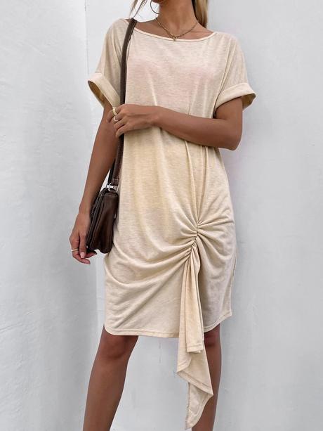 Trickove saty beige, s