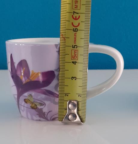 Porcelánová šálka na espresso - krokus fialová, 