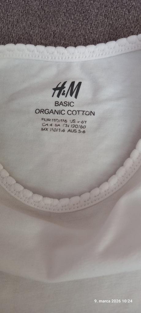 Biele tričko, h&m,110