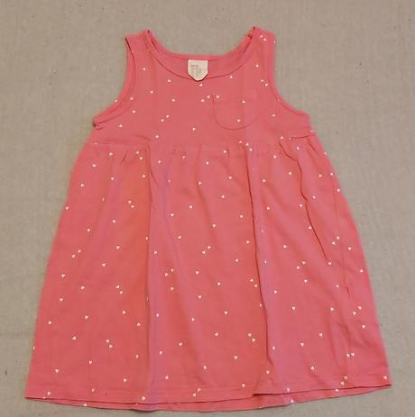 Šaty ružové + srdiečka h&m 86, h&m,86
