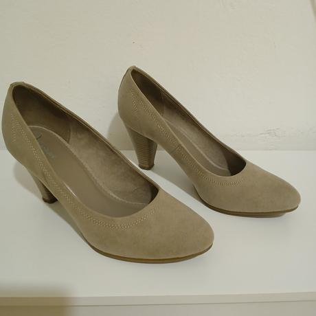 Béžové matné semišové lodičky, graceland,39