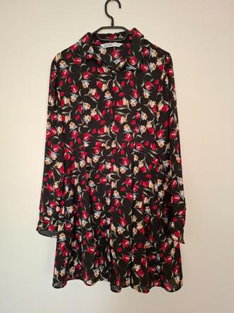 Kvetované košeľové šaty zara, zara,l