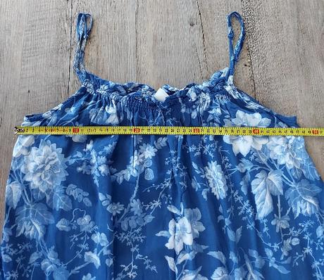 Modré letné šaty na remienka, h&m,40