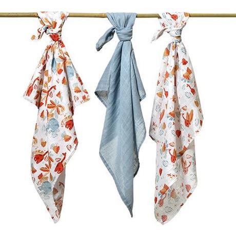 Babyono mušelínové plienky modré 3ks, babyono