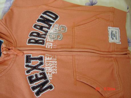 Oranžová mikinka next 86/92 aj pre dvojičky, next,86