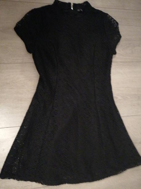 Dámske čierne čipkové šaty zn. zara, zara,m
