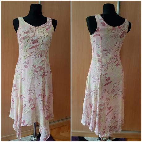 Jemné romantické bledoružové midi šaty s, s