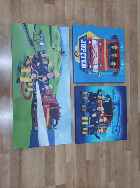 Obrazy do detskej izby požiarnik sam, 