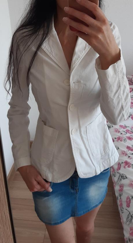 Biele sako, benetton,s