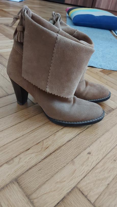 Talianske kožené kotníkové čižmy 39, 39