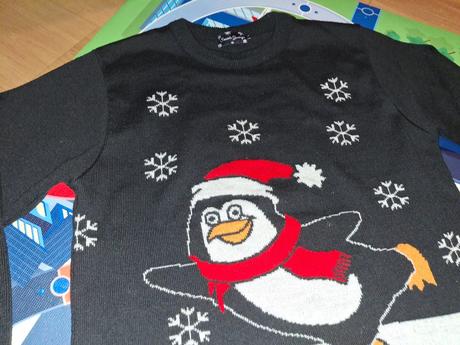 Pulóver so zimným motívom, vianočný, l