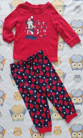 Mickey mouse vianočné pyžamko zn.george veľ.80, 80