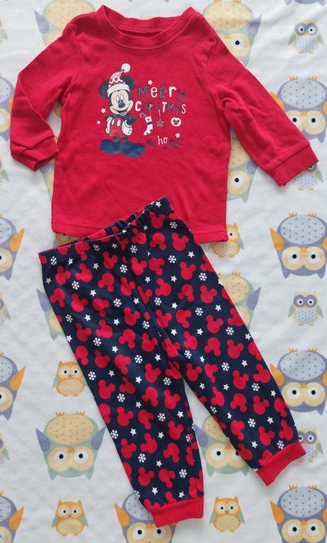 Mickey mouse vianočné pyžamko zn.george veľ.80, 80