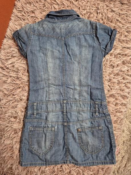 Riflové šaty, h&m,128