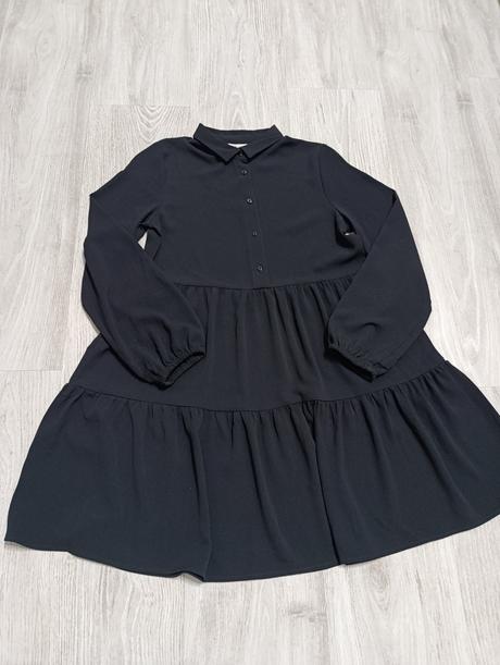Čierna tunika/šaty, h&m,146