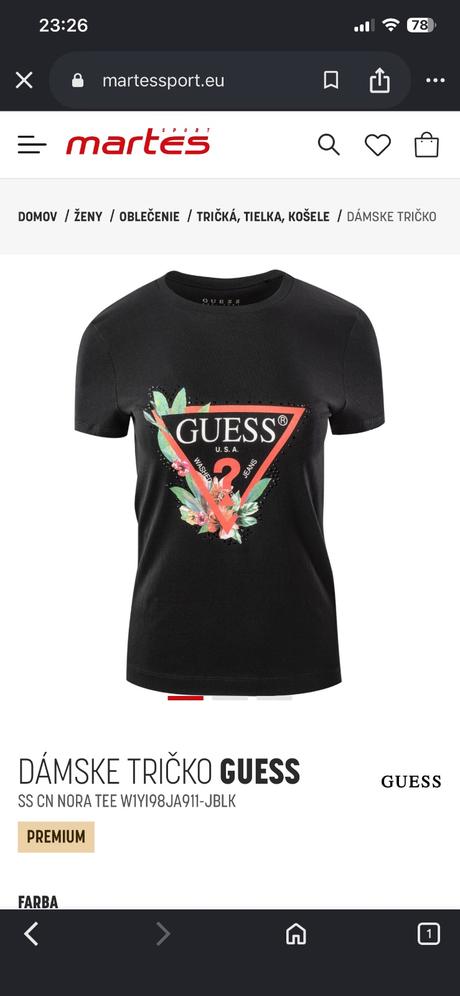 Guess tričko, guess,s