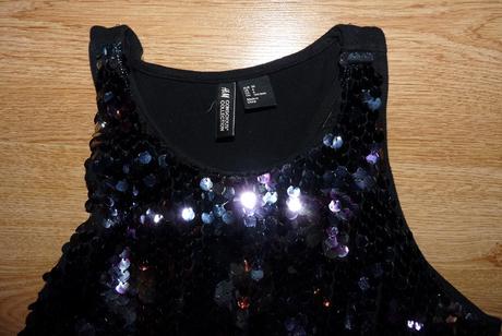 Elastické s flitrami, h&m,36