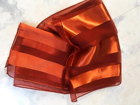 Luxusná saténovo-šifónová šatka okolo krku, xl