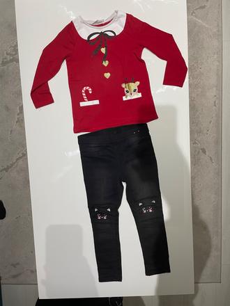 Vianočné tričko s rifľami, 98