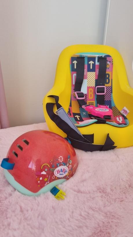 Baby born sedačka na bicykel s prilbou, 