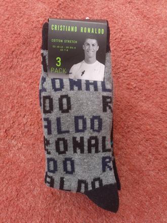 Cristiano ronaldo ponožky 3 páry veľkosť 40-43, 40 / 42 / 44