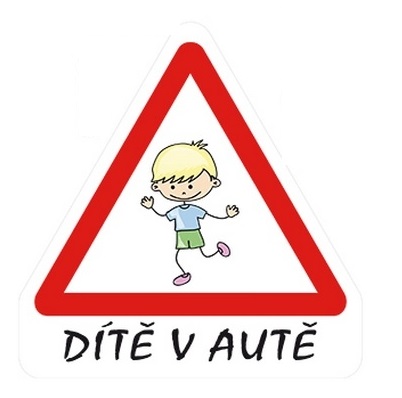 Samolepka na auto dieťa v aute (chlapec), 