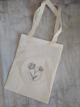 Vyšívaná taška- mak vlčí, 