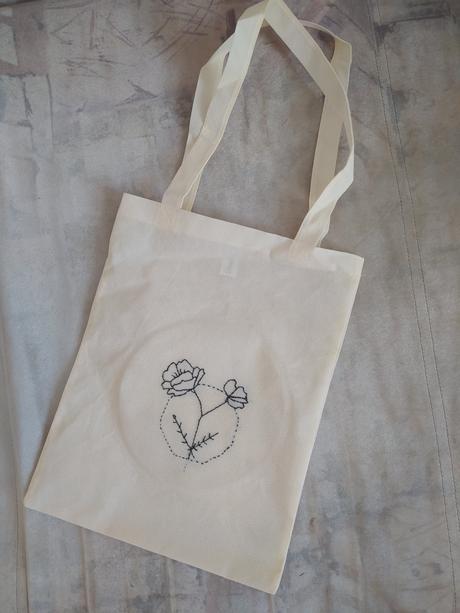 Vyšívaná taška- mak vlčí, 