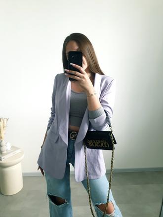 Fialové sako m/l, m