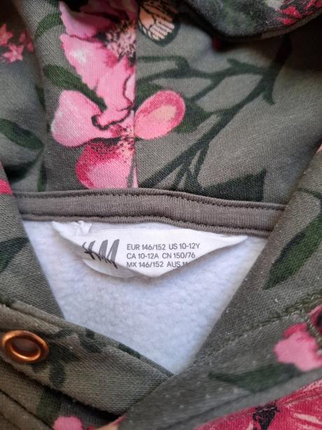 Khaki mikina, h&m,146