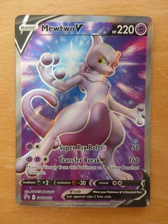 Pokémon karta mewtwo v full art, 