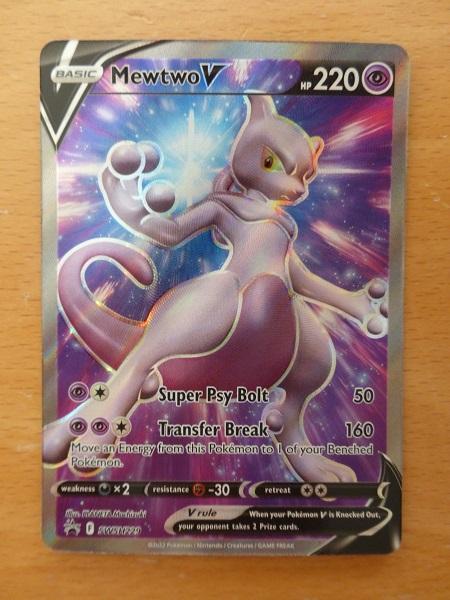 Pokémon karta mewtwo v full art, 