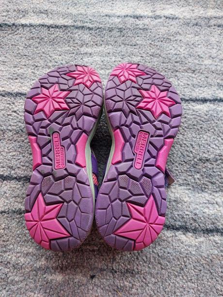 Fialové ružové sandále, merrel,34